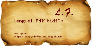 Lengyel Fábián névjegykártya