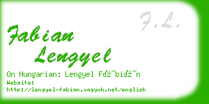 fabian lengyel business card